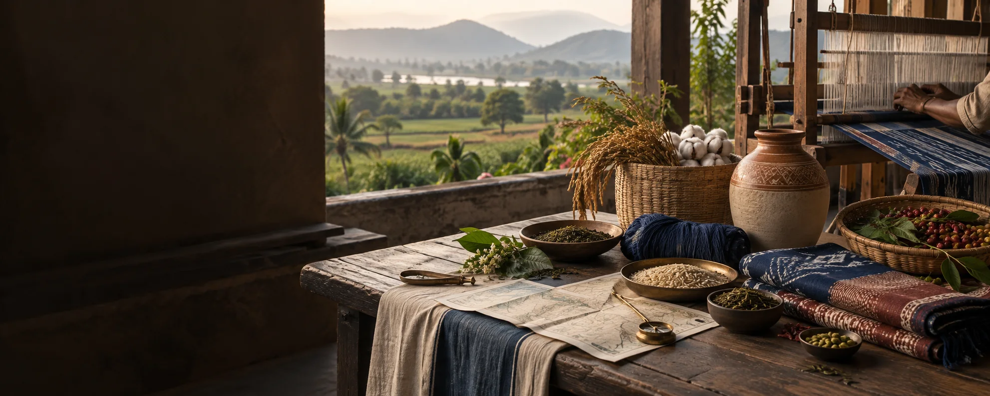 Indian regional crafts, agricultural goods and traditional production connected to their place of origin